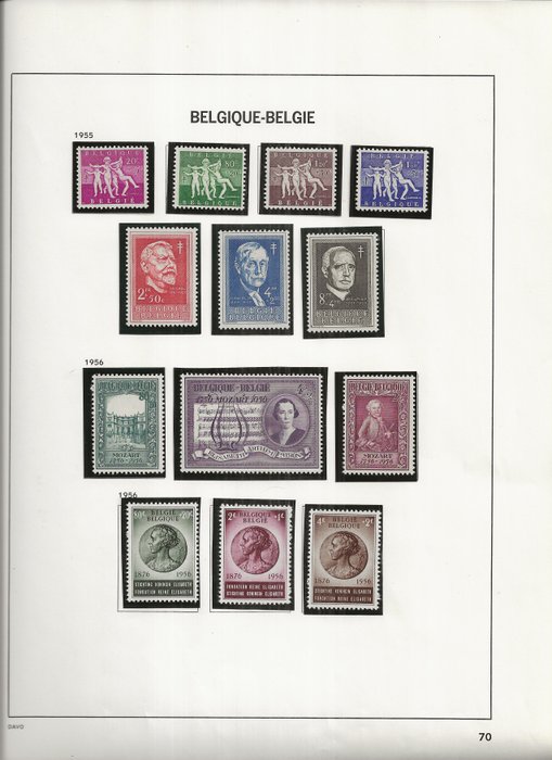 Belgien 1954/1959 - serier og delbind - POSTFRIS - OBP/COB tussen 952 en 1120