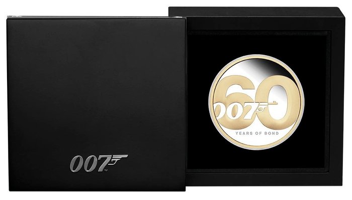 Tuvalu. 2 Dollars 2022 James Bond 007 - Vergoldet, 2 Oz (.999)