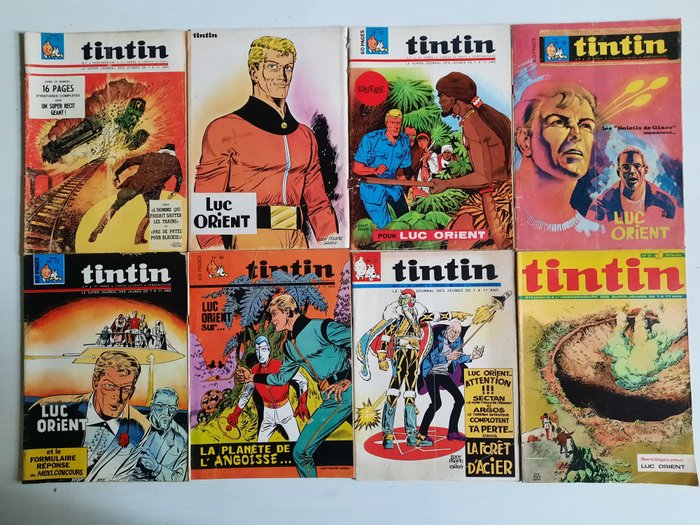 Tintin (magazine) - 21 Udgaver med omslag af Eddy Paape - Første belgiske udgave - 1966/1984