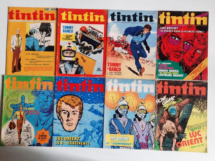 Tintin (magazine) - 21 Udgaver med omslag af Eddy Paape - Første belgiske udgave - 1966/1984