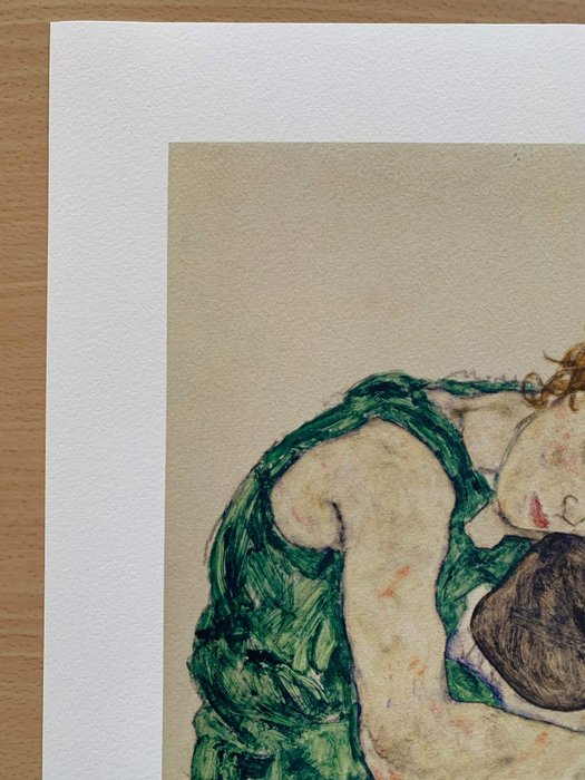 Egon Schiele (1890-1918), (after) - Zittende vrouw met opgetrokken knie