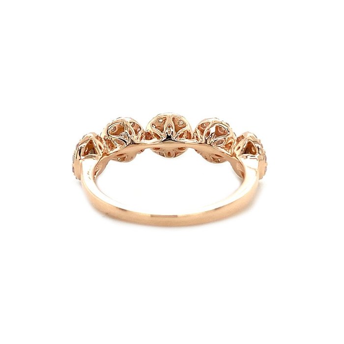 Ring Pink guld -  0.57ct. tw. Diamant (Natur)