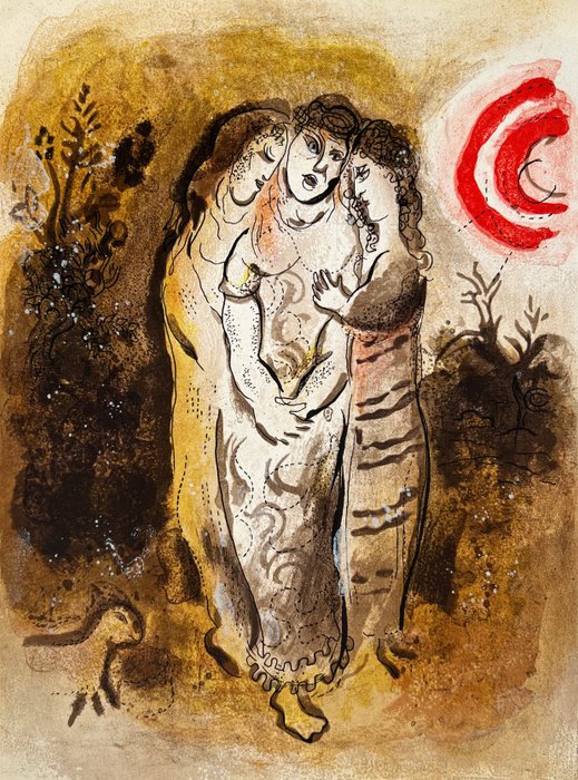 Marc Chagall (1887-1985) - Naomi and her Daughters-in-Law