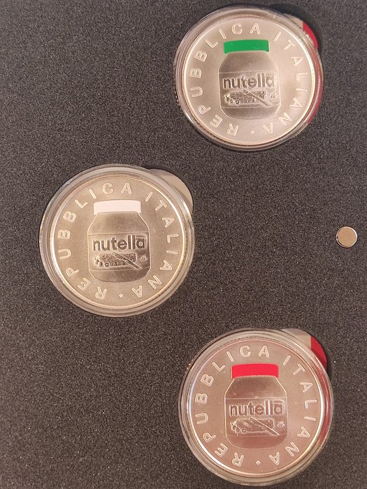 Italien. 5 Euro 2021 "Nutella - Serie Eccellenze Italiane" - (3 monete)