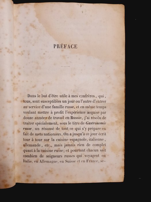 A. Petit - La Gastronomie en Russie - 1860