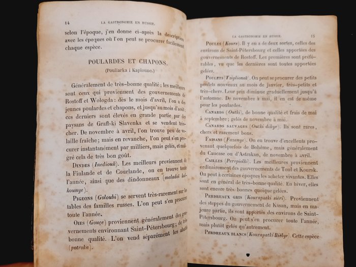 A. Petit - La Gastronomie en Russie - 1860