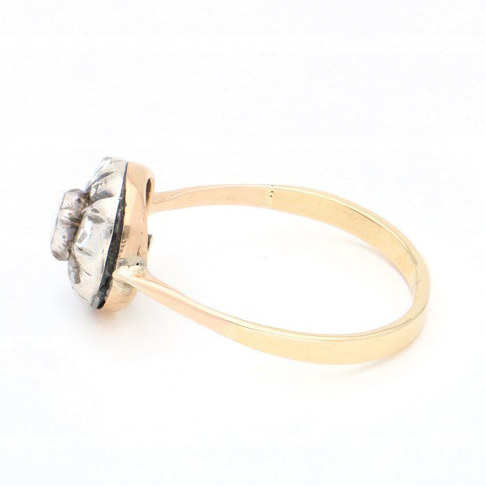 Ingen mindstepris - Ring - 18 kraat Gulguld, Hvidguld Diamant (Natur)