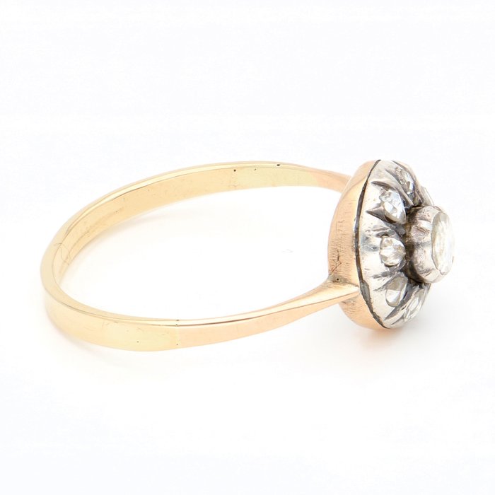 Ingen mindstepris - Ring - 18 kraat Gulguld, Hvidguld Diamant (Natur)