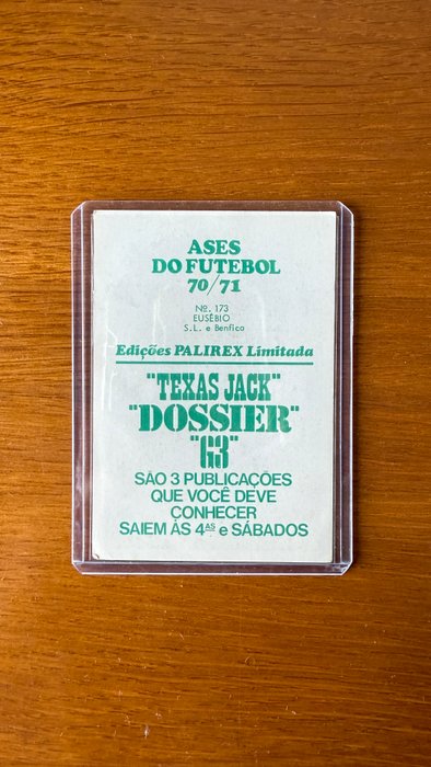 1970/71 Palirex Ases do Futebol Eusébio #173 Texas Jack - 1 Sticker - Spillet (PL)