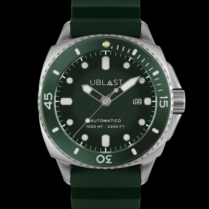 Ublast - " NO RESERVE PRICE " SeaStrong - UBSS46CGN - Ingen mindstepris - Rubber Strap - Sub 100 ATM - Mænd - Ny