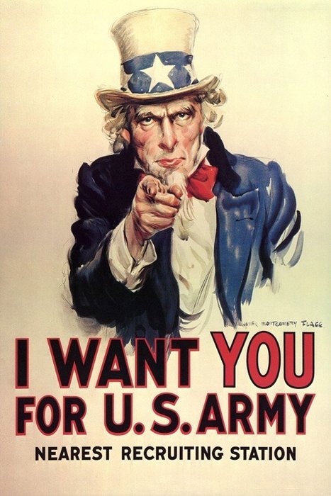 Historica - (First World War) - U.S. Army - I Want You for U,S, Army (TIO SAM) - Size Big XL