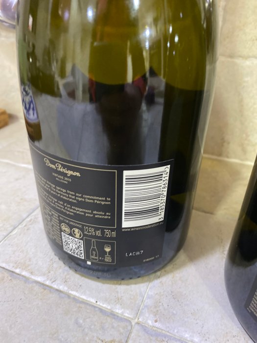 2015 Dom Pérignon - Champagne Brut - 2 Flasker (0,75 L)