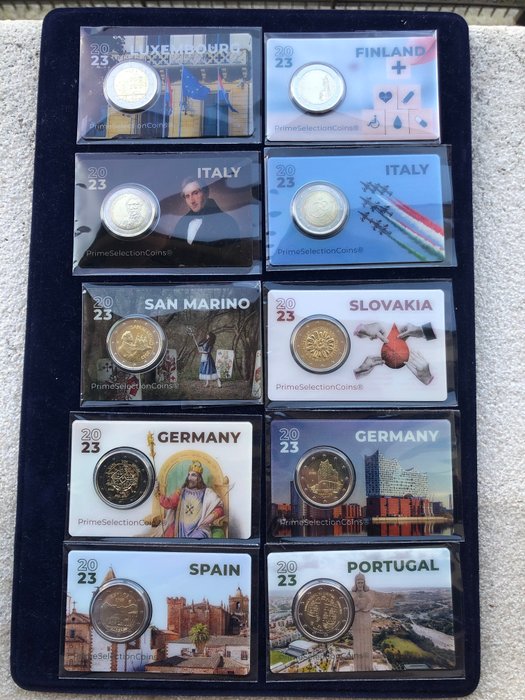 Europa. 2 Euro 2023 (10 coincards)  (Ingen mindstepris)