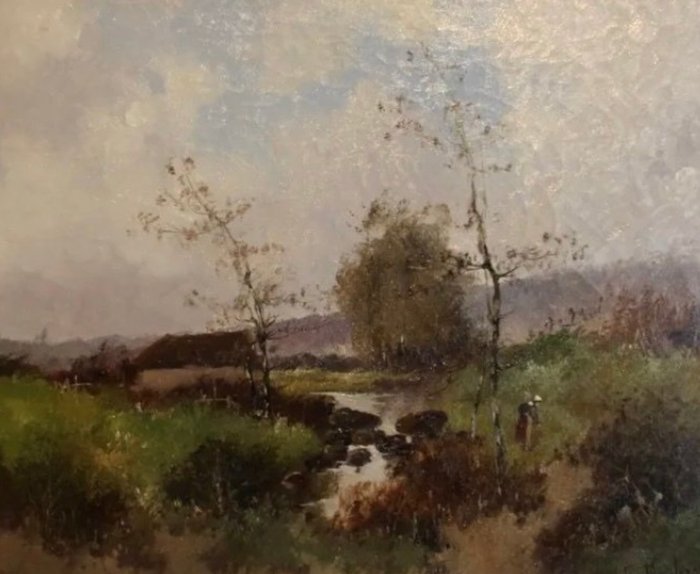 Eugene Galien-Laloue (1854-1941), Attributed to - Landscape River Scene