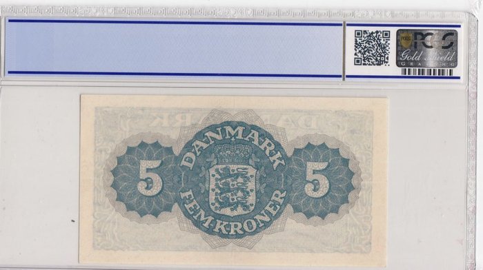 Danmark. - 5 Kroner - 1945 - Pick 35b  (Ingen mindstepris)