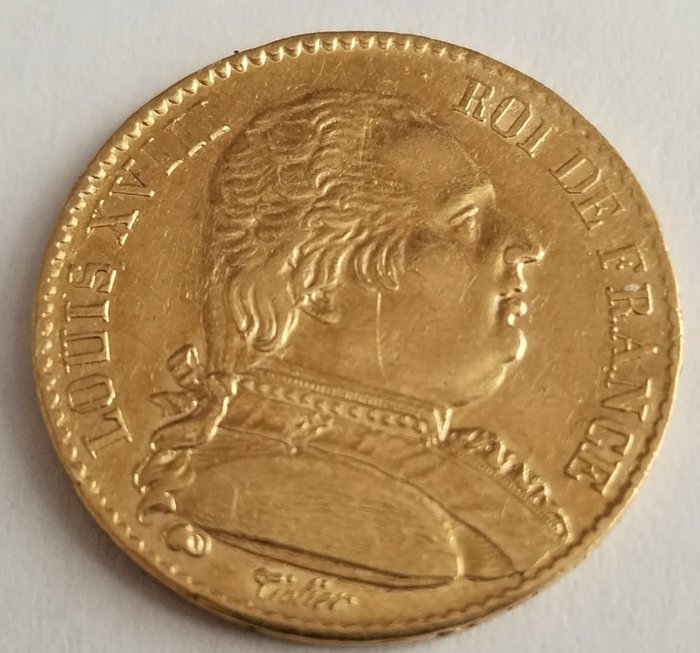 Frankrig Ludvig 18 (1814-1824) 20 Francs 1814 A-Paris