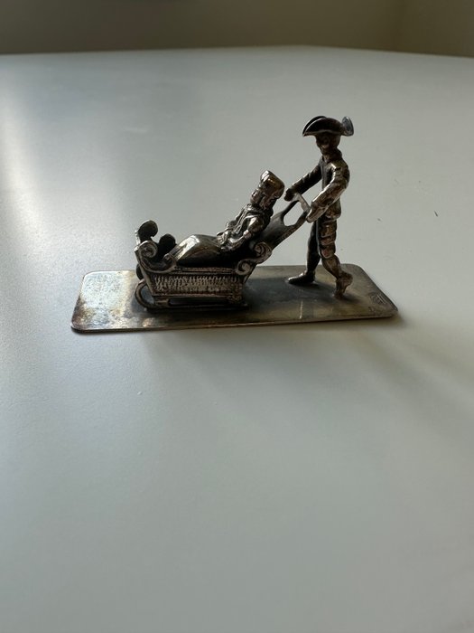 Miniature figurine - Duwslee en hobbelpaard - Sølv