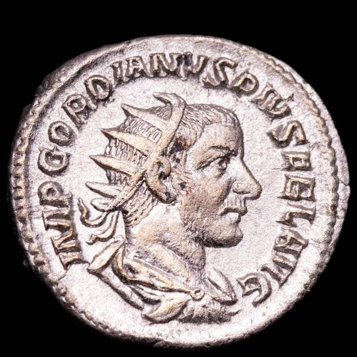 Romarriket. Gordian III (AD 238-244). Antoninianus Rome mint 241-244. PROVID AVG, Providentia standing left, holding sceptre and pointing wand to globe  (Ingen mindstepris)