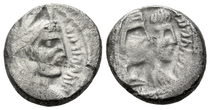 Konger af Nabatæa Aretas IV with Shaqilat 9 BC - AD 40 Petra  (Ingen mindstepris)