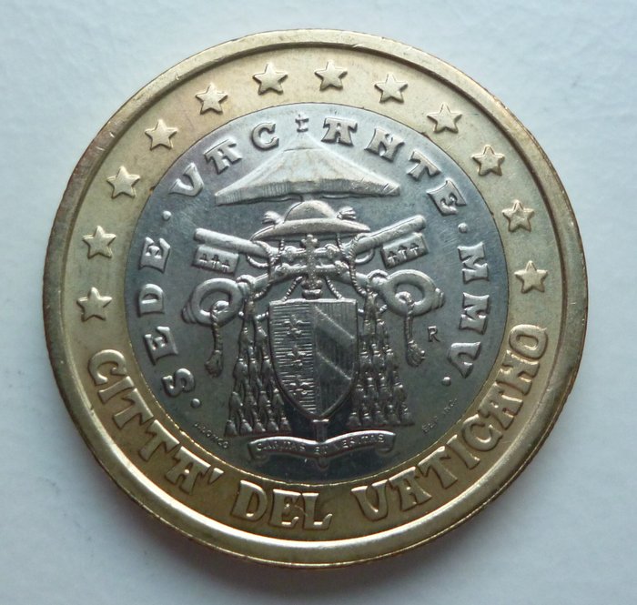 Vatikanstaten. Series 1 Cent - 1 Euro 2005 "Sede Vacante" (7 coins)  (Ingen mindstepris)