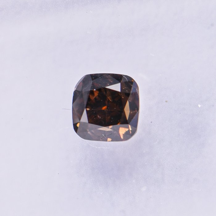 Ingen mindstepris - 1 pcs Diamant  (Naturfarvet)  - 0.36 ct - Pude - Fancy dark Brun Orange - SI1 - International Gemological Institute (IGI)