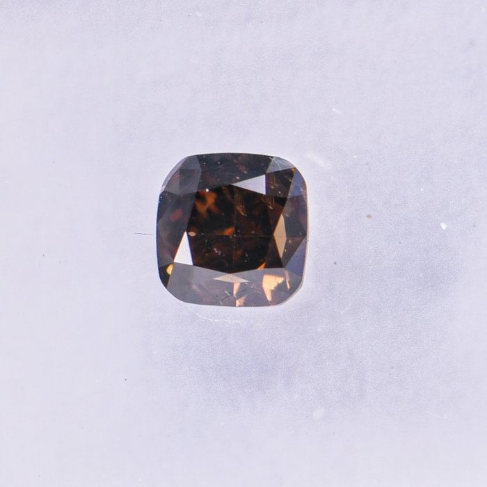 Ingen mindstepris - 1 pcs Diamant  (Naturfarvet)  - 0.36 ct - Pude - Fancy dark Brun Orange - SI1 - International Gemological Institute (IGI)