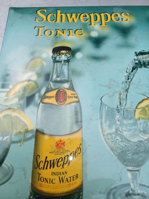 Schweppes - Schweppes Tonic - Reklameplakat - Tin