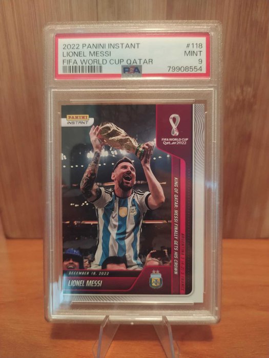 2022 Panini Instant World Cup Lionel Messi #118 PSA 9 Graded card