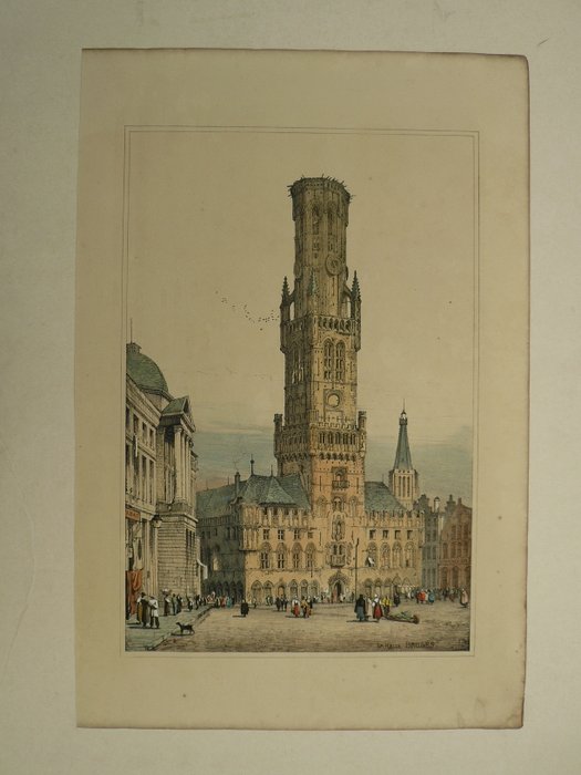 Belgien - Brugge; Samuel Prout - La Halle Bruges - 1821-1850