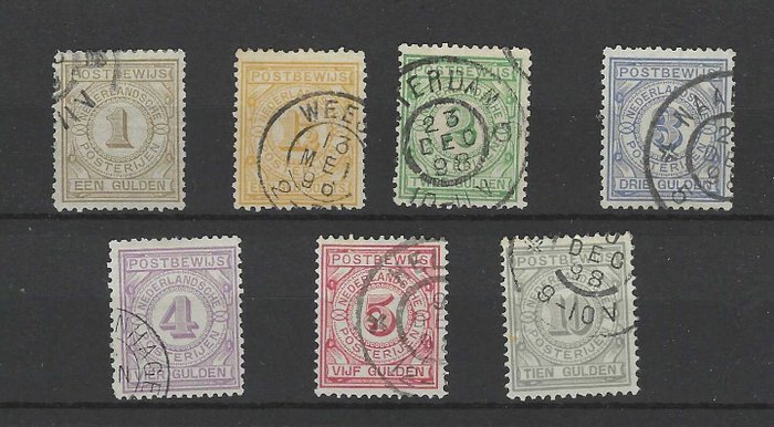 Holland 1884 - Frimærker - NVPH  PW1/PW7