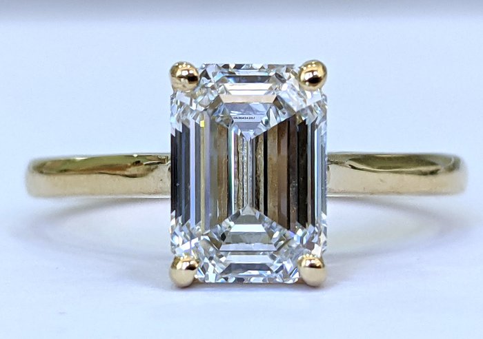 Ingen mindstepris - Forlovelsesring - 14 karat Gulguld -  2.22ct. tw. Diamant (Laboratoriedyrket) - IGI