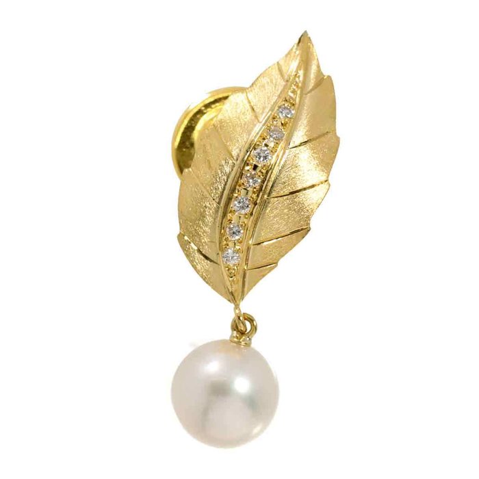 Mikimoto - Broche - 18 kraat Gulguld