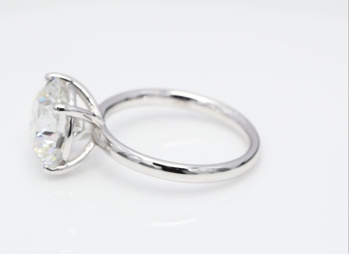 Ingen mindstepris - Ring - 18 kraat Hvidguld -  403ct tw Diamant (Laboratoriedyrket) - Runde F-VVS2