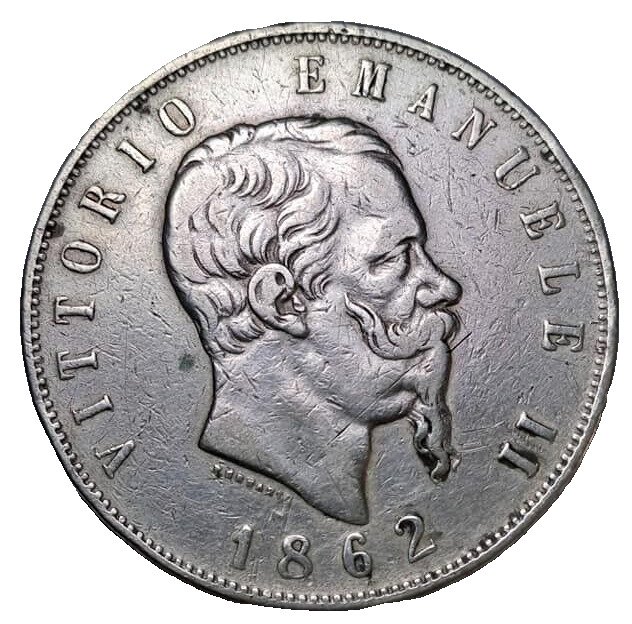 Italien Kongeriget Italien Vittorio Emanuele II di Savoia (1861-1878) 5 Lire 1862 - Napoli