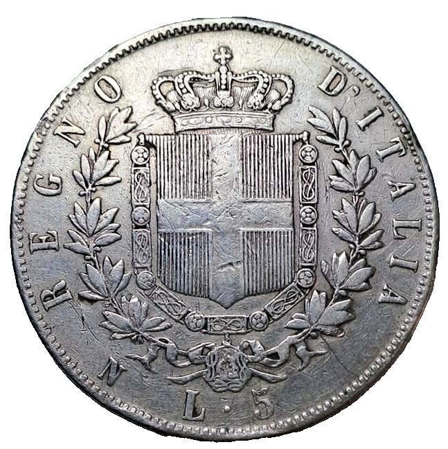 Italien Kongeriget Italien Vittorio Emanuele II di Savoia (1861-1878) 5 Lire 1862 - Napoli