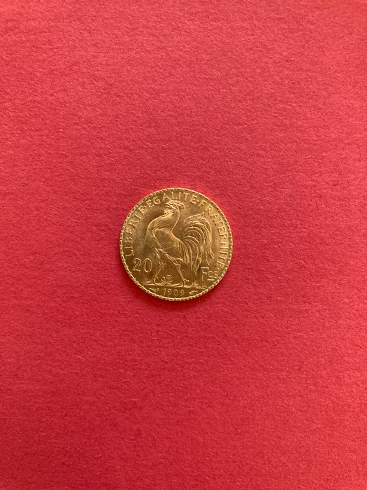 Frankrig. 20 Francs 1909 Coq