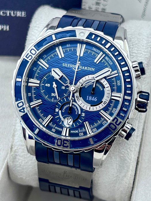 Ulysse Nardin - Marine Diver's Automatic Chronograph Blue - - 1503-151 - Mænd - 2011-nu