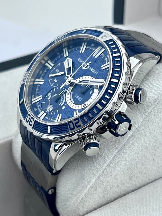 Ulysse Nardin - Marine Diver's Automatic Chronograph Blue - - 1503-151 - Mænd - 2011-nu