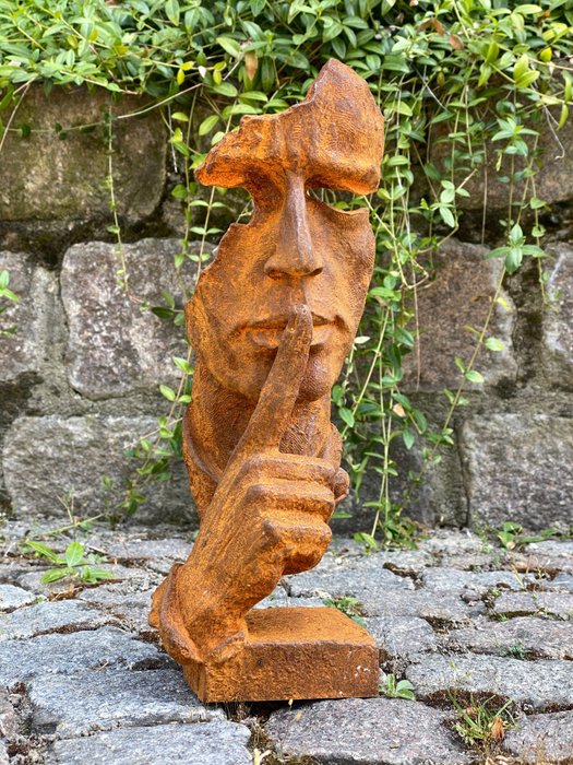 Skulptur, Tuinbeeld "stilte" - 30 cm - Støbejern