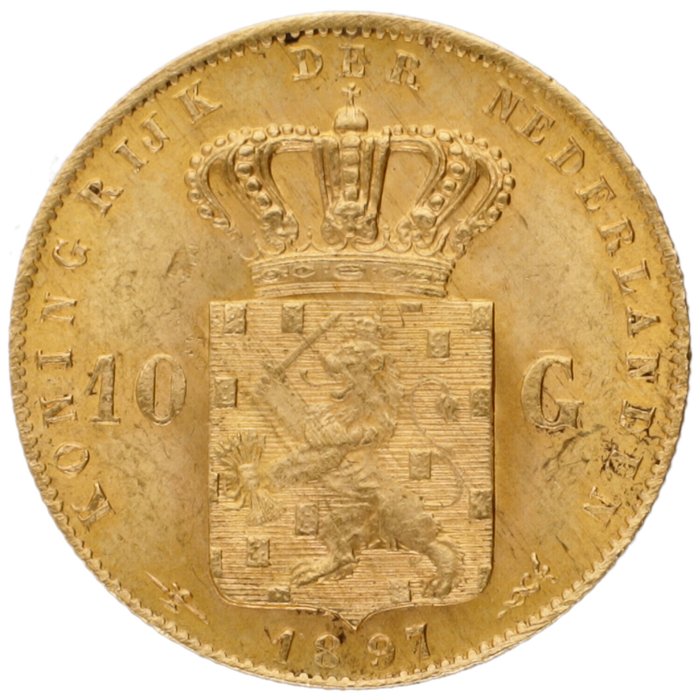 Holland. Wilhelmina. 10 Gulden 1897