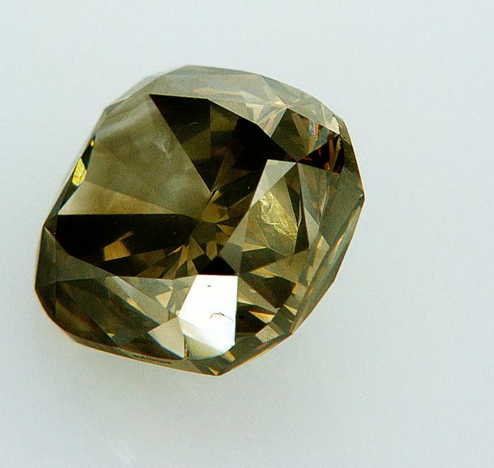 1 pcs Diamant  (Natur)  - 2.64 ct - Pude - I1 - Gemological Institute of America (GIA) - FANCY GRØNLIG GUL -BR