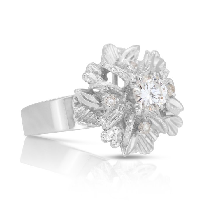 Ring - 18 kraat Hvidguld -  0.35ct. tw. Diamant (Natur)