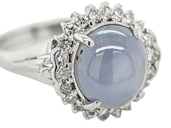 Ring Platin -  890ct tw Stjernesafir - Diamant