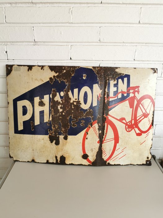 Phänomen Bicycle Porcelain Enamel Sign 1920s - Emaljeplade - Emalje, Metal, Porcelæn