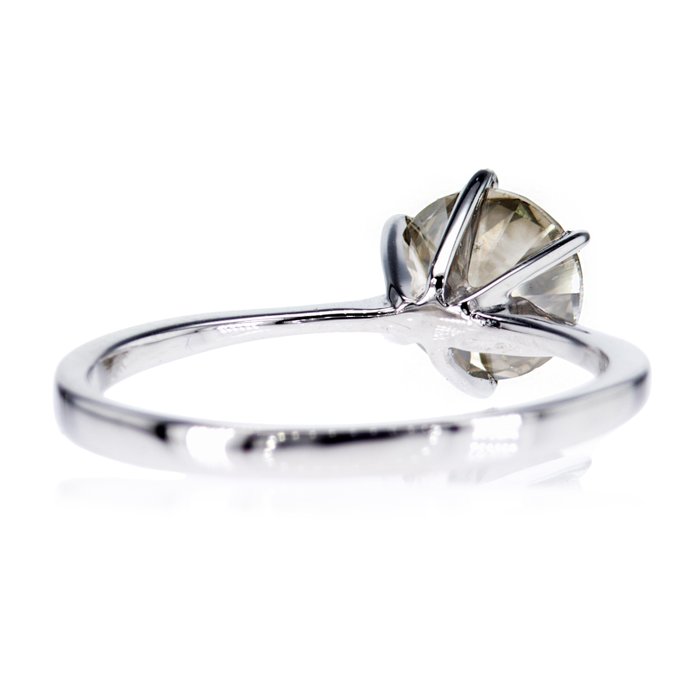 Ingen mindstepris - Forlovelsesring - 14 karat Hvidguld -  156ct tw Diamant (Naturfarvet)