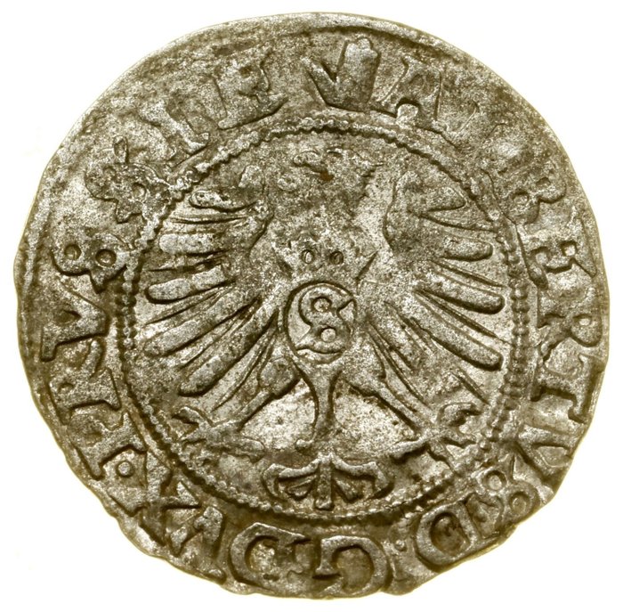 Hertugdømmet Preussen. Albrecht Hohenzollern (1525–1568). Shilling 1557, RARE (R1)  (Ingen mindstepris)