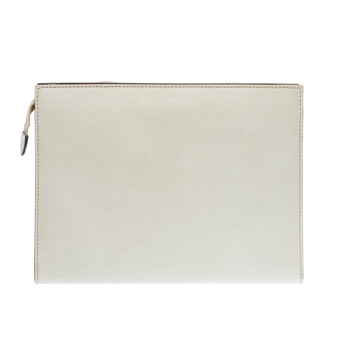 Fendi - Sac​ ​“Demi​ ​Jour”​ ​charmant​ ​en​ ​cuir​ ​bicolore​ ​blanc​ ​cassé​ ​et​ ​argent - Håndtaske