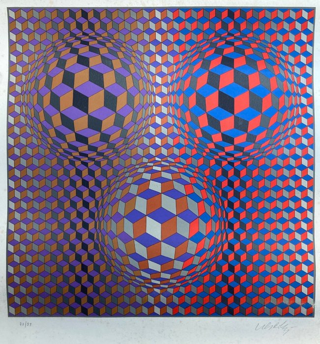 Victor Vasarely (1906-1997) - Konjunktion