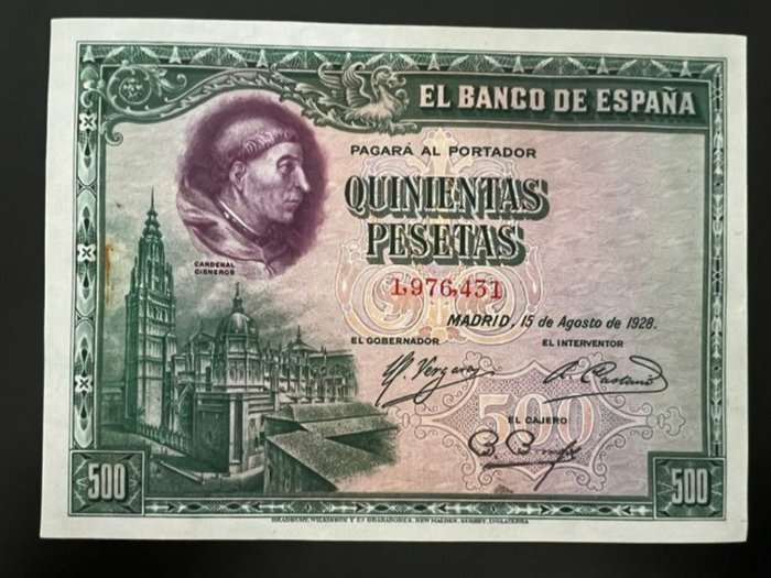 Spanien. - 5 banknotes - various dates  (Ingen mindstepris)