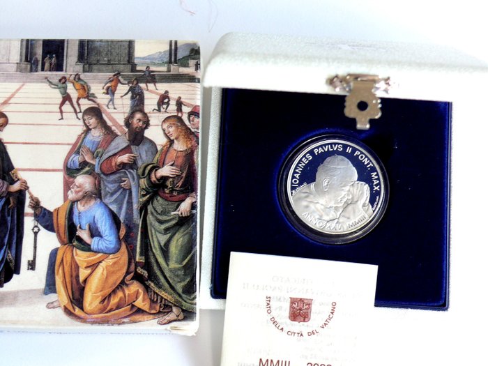 Vatikanstaten. 10 Euro 2003 "25 Jahre Pontifikat Johannes Paul II" Proof  (Ingen mindstepris)